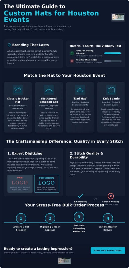 Custom Hats for Events in Houston: The Ultimate Buying Guide for 2026
