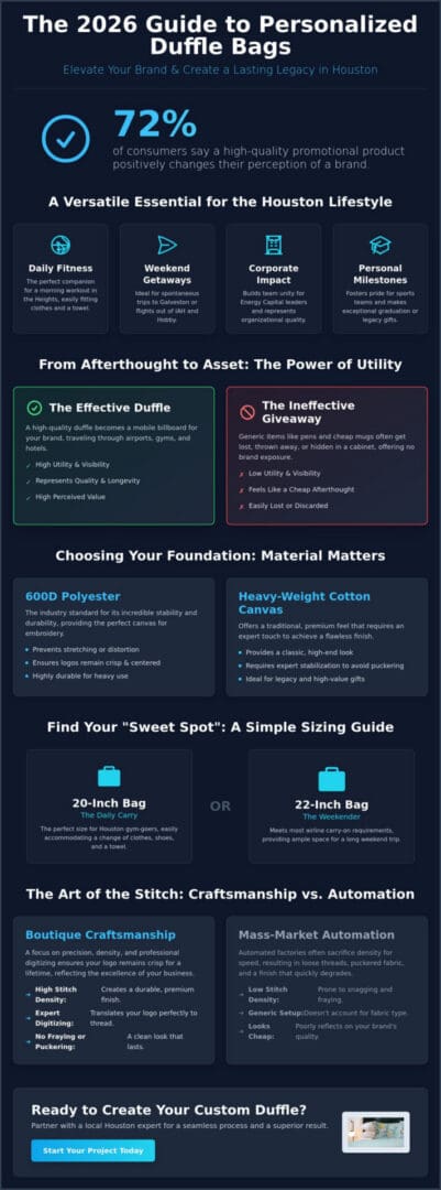 Personalized Duffle Bags in Houston: The 2026 Buying Guide