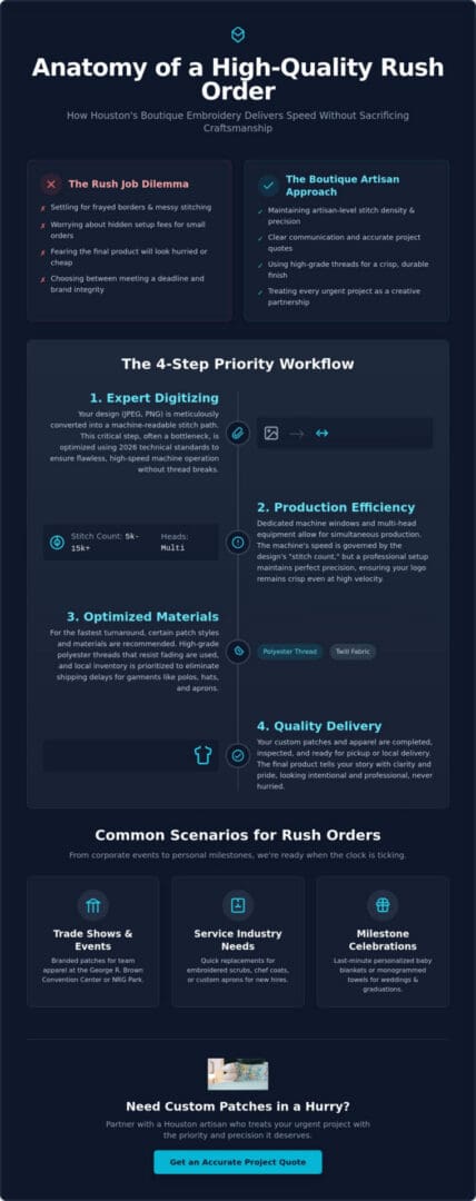 Rush Embroidery Service Houston: Fast, Professional Custom Solutions