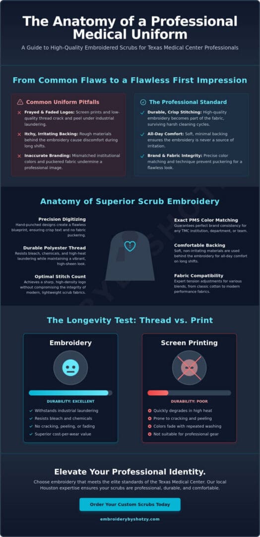 Professional Embroidered Scrubs for Texas Medical Center: The 2026 Buying Guide
