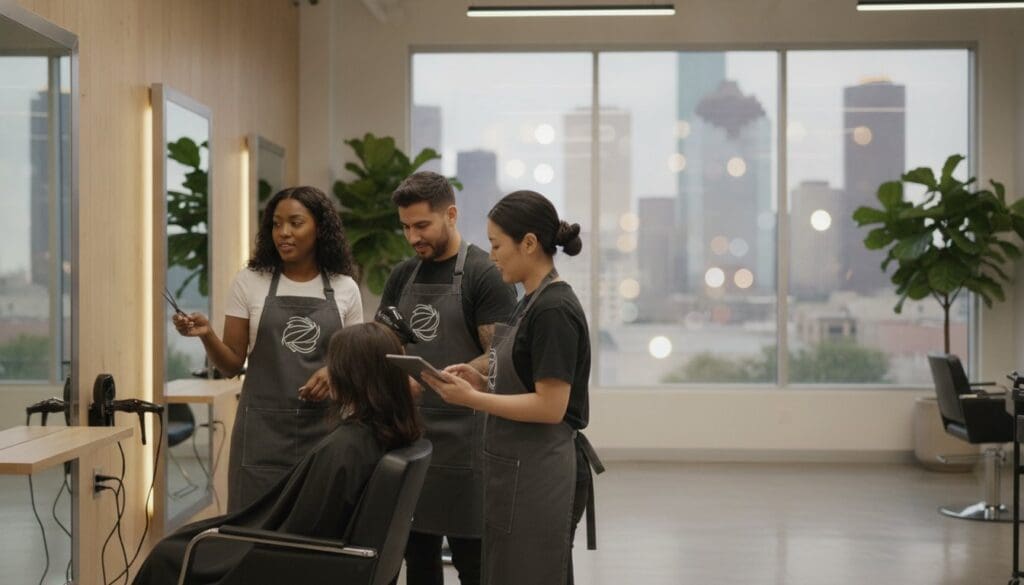 Custom Aprons for Salons in Houston: Elevate Your Brand with Boutique Embroidery