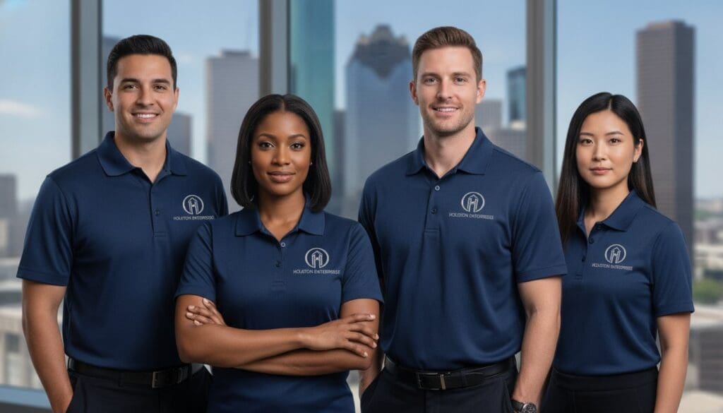 Bulk Embroidered Polos in Houston: The Boutique Guide to Corporate Apparel