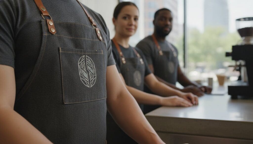Custom Aprons for Houston Coffee Shops: Branding Guide