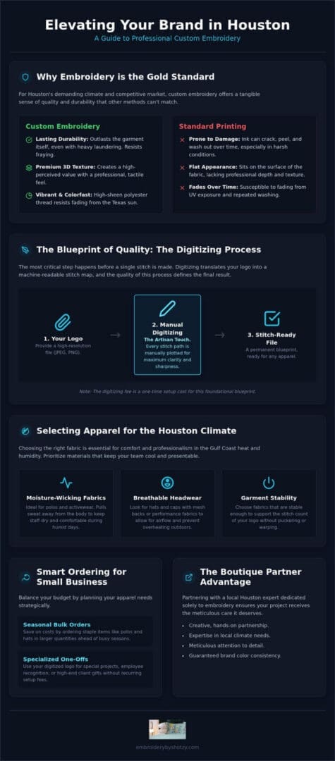 Houston Small Business Custom Embroidery Guide (2026)