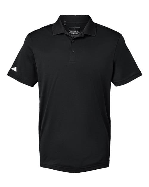 Adidas A430 Men's Performance Piqué Polo - Black front