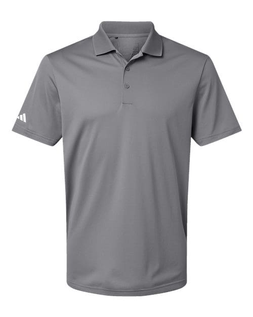 Adidas A430 Men's Performance Piqué Polo - Grey Three front