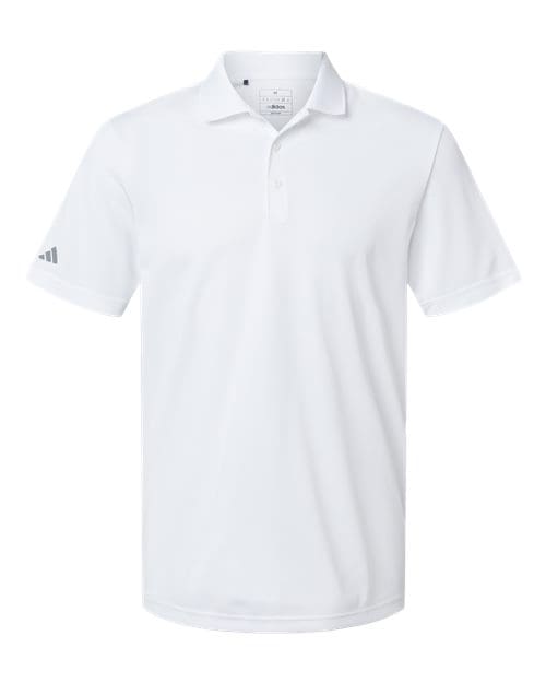 Adidas A430 Men's Performance Piqué Polo - White front