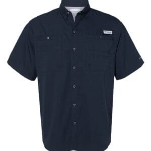 Columbia 212468 Men's PFG Tamiami™ II Short Sleeve Shirt - Collegiate Navy front