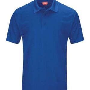 Red Kap SK96 Men's Short Sleeve Performance Knit Pocketless Core Polo - Royal Blue front