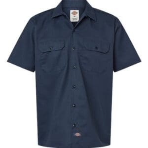 Dickies 2574 Men's Short Sleeve Work Shirt - Dark Navy front