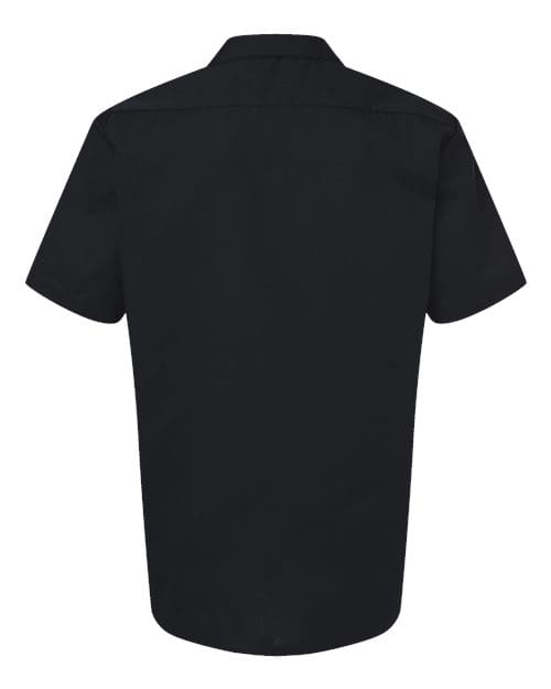 Dickies S535 Men's Industrial Short Sleeve Work Shirt - Black back