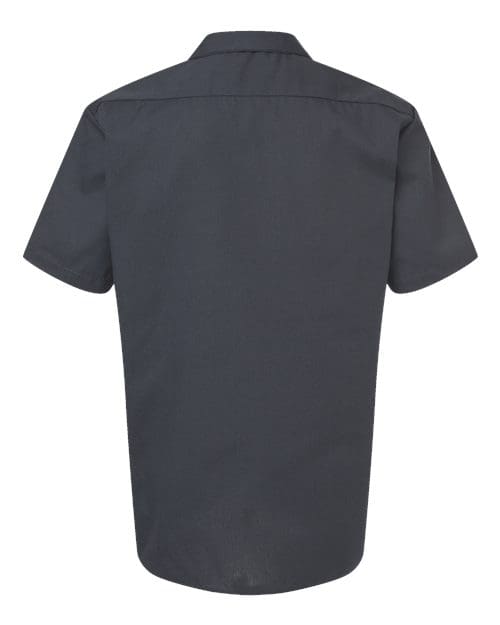 Dickies S535 Men's Industrial Short Sleeve Work Shirt - Dark Charcoal back