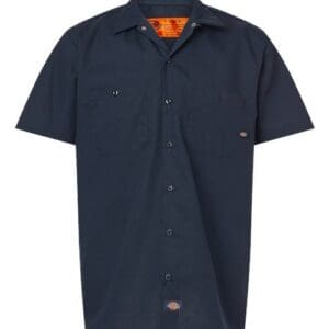 Dickies S535 Men's Industrial Short Sleeve Work Shirt - Dark Navy front