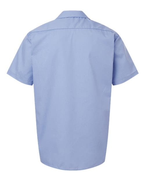 Dickies S535 Men's Industrial Short Sleeve Work Shirt - Light Blue back