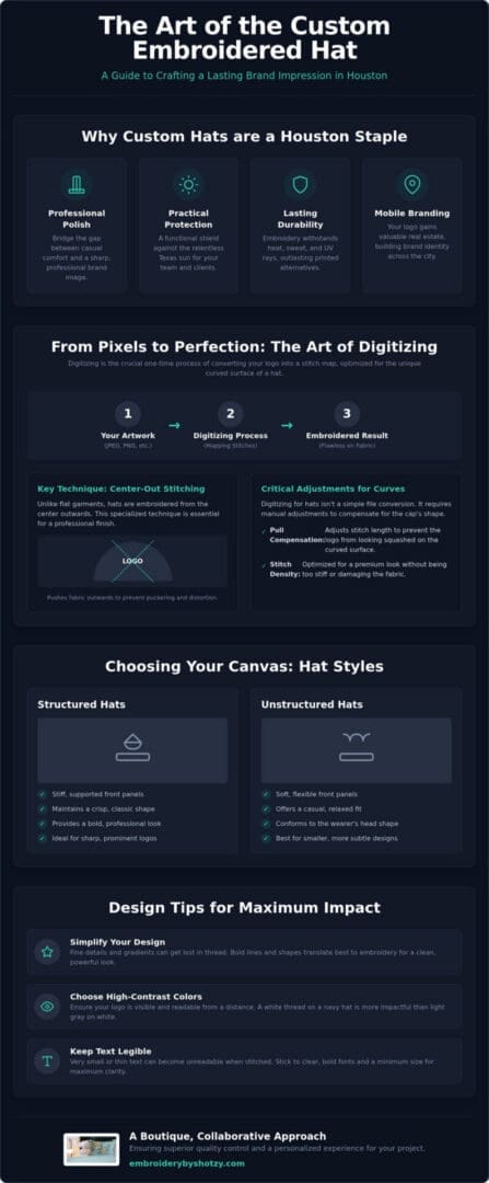 The Ultimate Guide to Custom Embroidered Hats in Houston (2026)