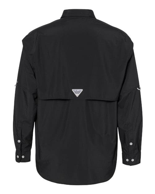 Columbia 212463 Men's PFG Bahama™ II Long Sleeve Shirt - Black back