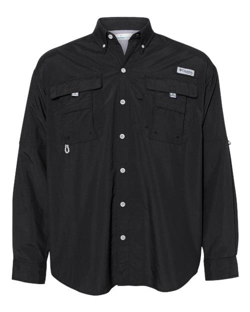 Columbia 212463 Men's PFG Bahama™ II Long Sleeve Shirt - Black front