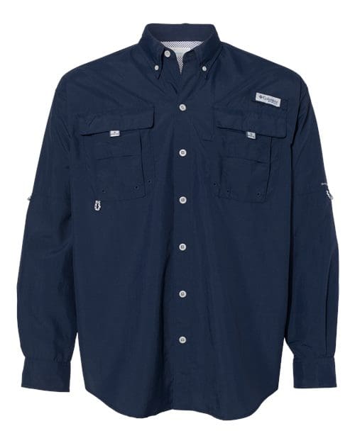 Columbia 212463 Men's PFG Bahama™ II Long Sleeve Shirt - Collegiate Navy front