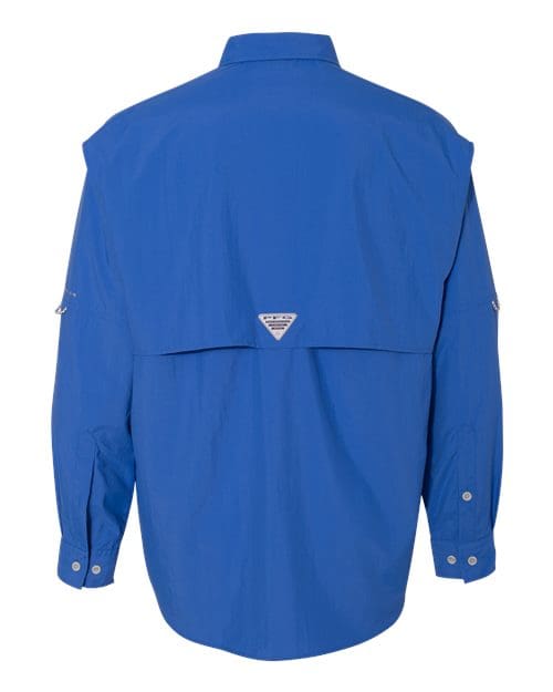 Columbia 212463 Men's PFG Bahama™ II Long Sleeve Shirt - Vivid Blue back
