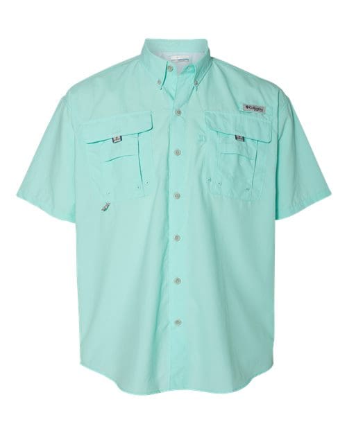 Columbia 212464 Men's PFG Bahama™ II Short Sleeve Shirt - Gulf Stream front
