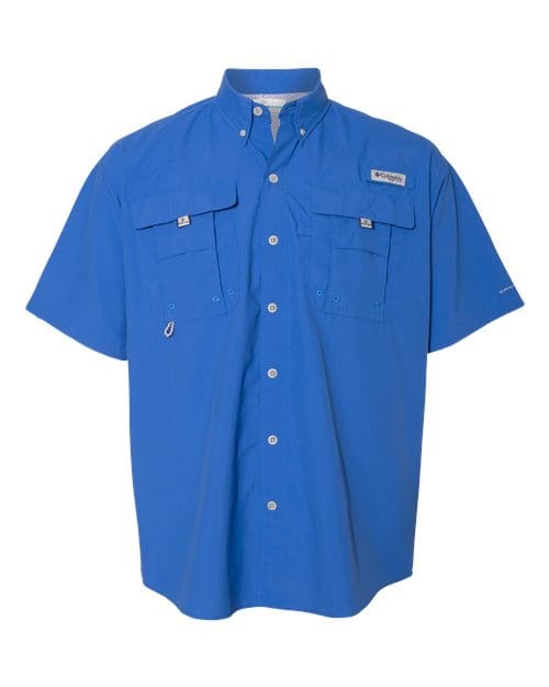 Columbia 212464 Men's PFG Bahama™ II Short Sleeve Shirt - Vivid Blue front