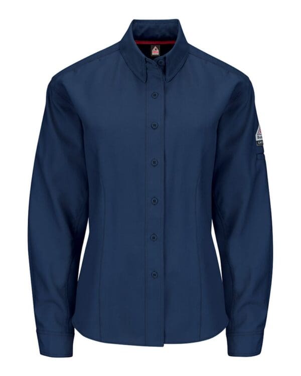 Bulwark QS41 Women's FR iQ Series® Endurance Long Sleeve Shirt in Navy, front
