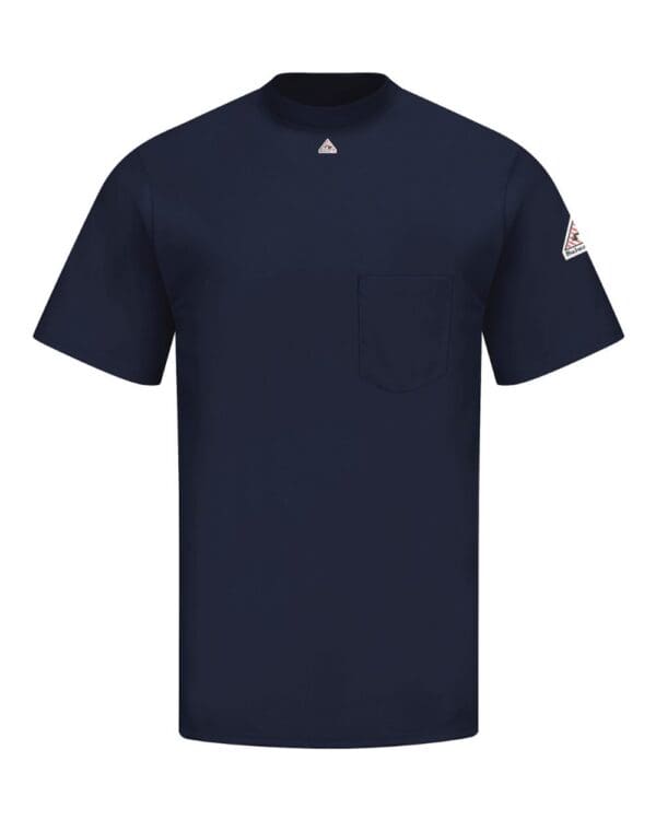 Bulwark SET8 Men's FR Short Sleeve T-Shirt in Navy, front