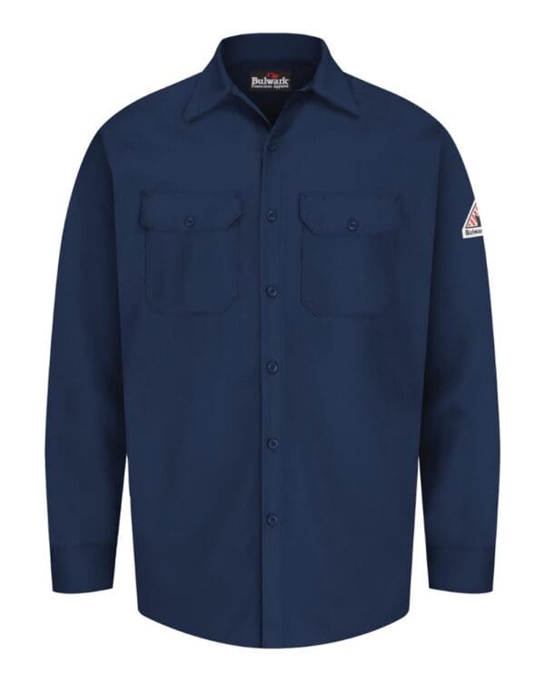 Bulwark SEW2 Men's FR Midweight Excel Work Shirt in Navy, front