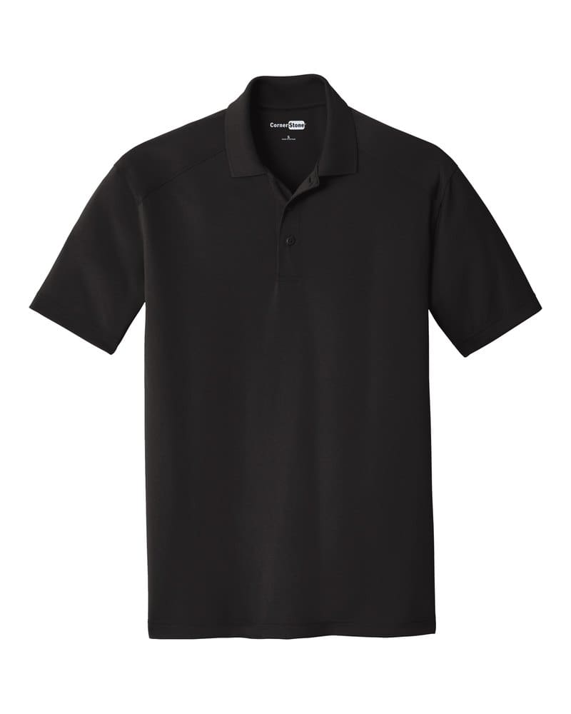CornerStone CS418 Select Lightweight Snag-Proof Polo - Black front