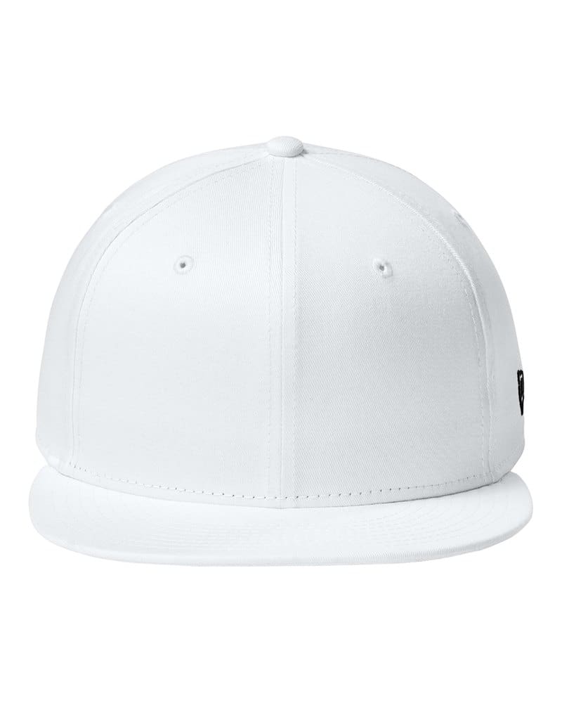 New Era NE400 Flat Bill Snapback Cap - Flag White front