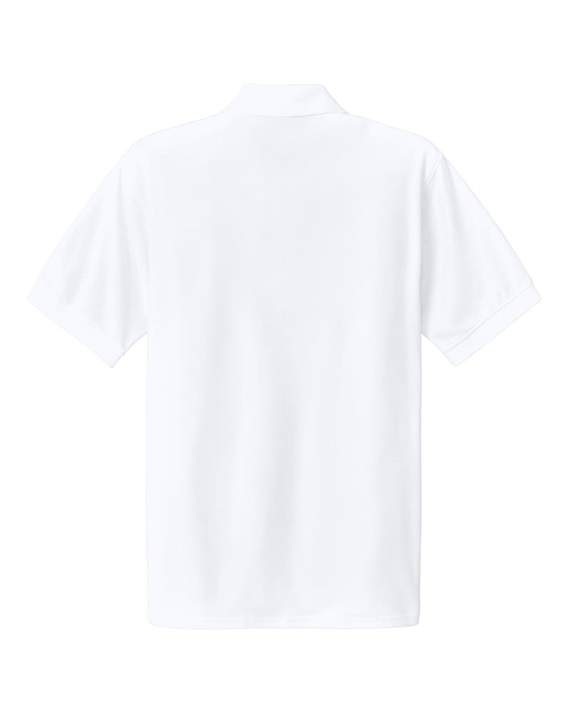 Port & Company KP155 Core Blend Pique Polo - White back