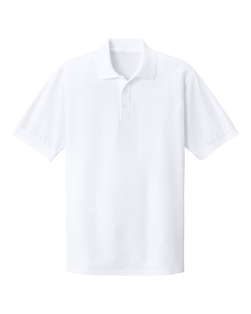 Port & Company KP155 Core Blend Pique Polo - White front