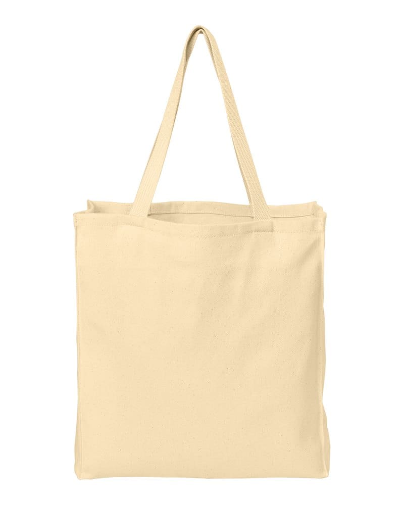 Port Authority B110 Ideal Twill Over-the-Shoulder Grocery Tote - Natural front