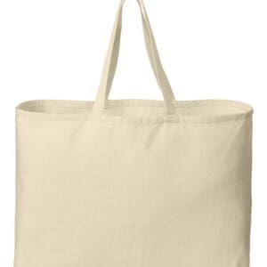 Port Authority B300 Ideal Twill Jumbo Tote - Natural front
