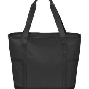 Port Authority BG411 On-The-Go Tote - Black/Black front