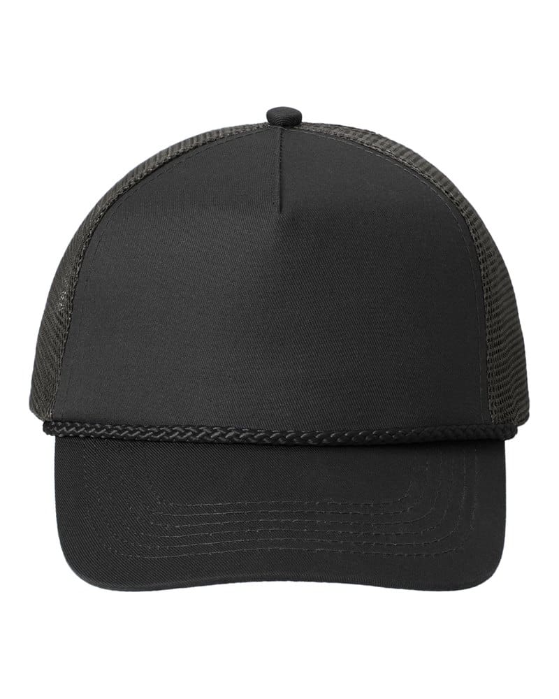 Port Authority C932 5-Panel Snapback Cap - Black front