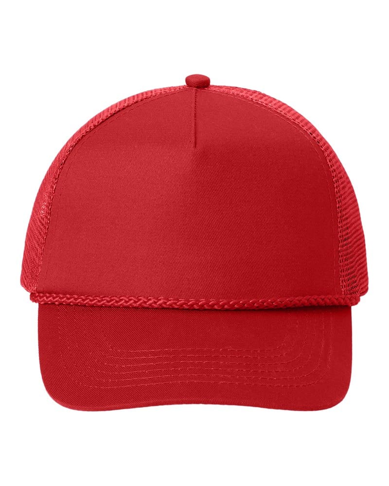 Port Authority C932 5-Panel Snapback Cap - Red front