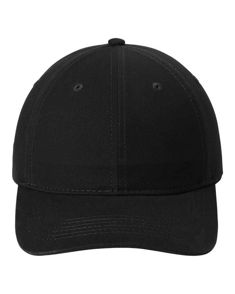 Port Authority CP77 Brushed Twill Low Profile Cap - Black front