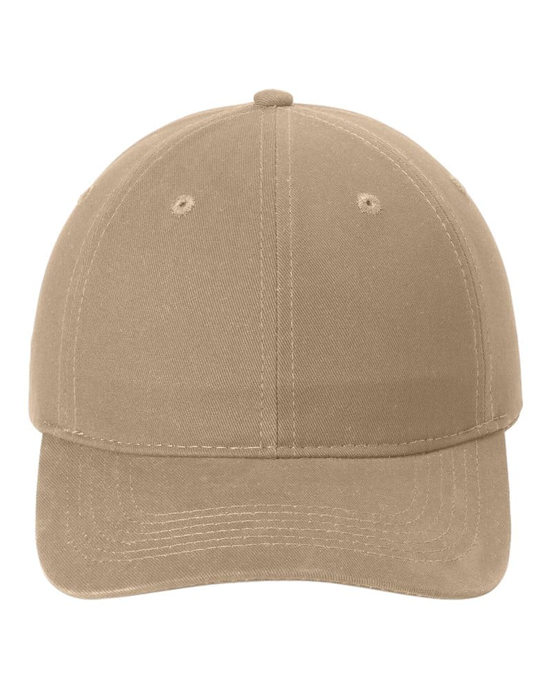 Port Authority CP77 Brushed Twill Low Profile Cap - Khaki front