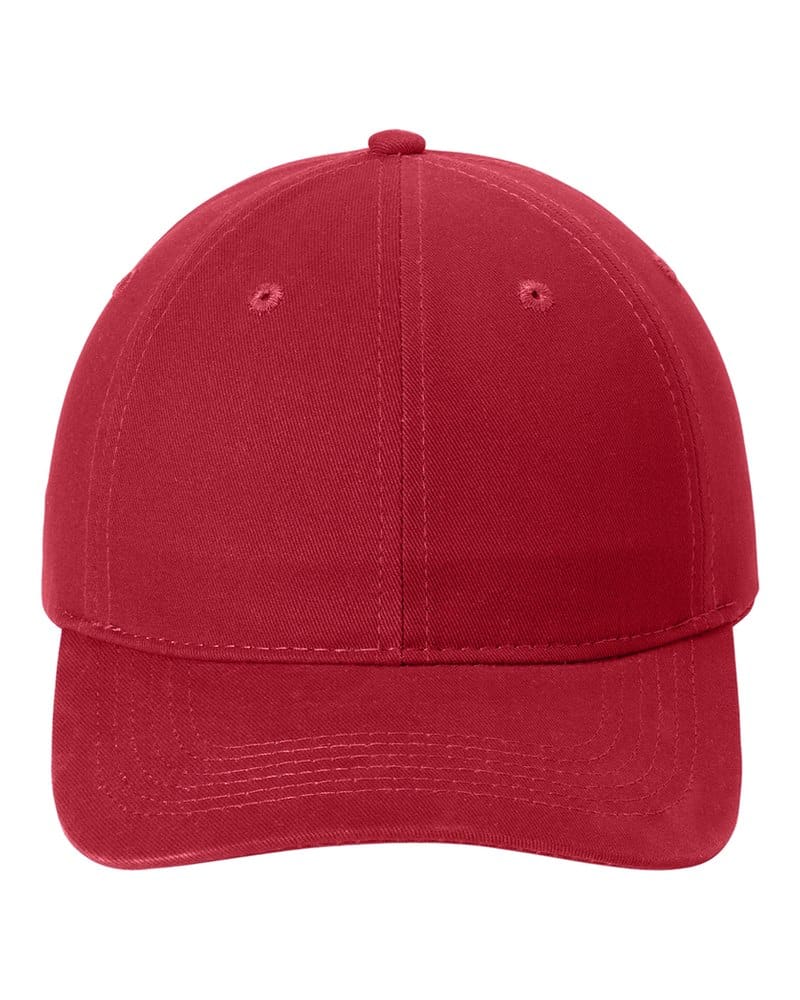 Port Authority CP77 Brushed Twill Low Profile Cap - Red front