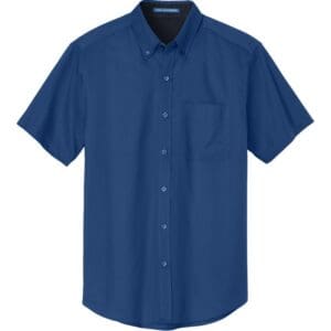 Port Authority S508 Short Sleeve Easy Care Shirt - Royal/Classic Navy front