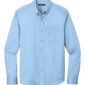 Port Authority W808 Long Sleeve SuperPro React™ Twill Shirt - Cloud Blue front