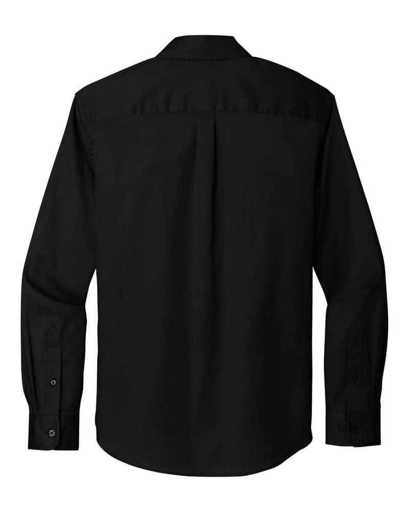 Port Authority W808 Long Sleeve SuperPro React™ Twill Shirt - Deep Black back