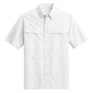 Port Authority W961 Short Sleeve UV Daybreak Shirt - White front