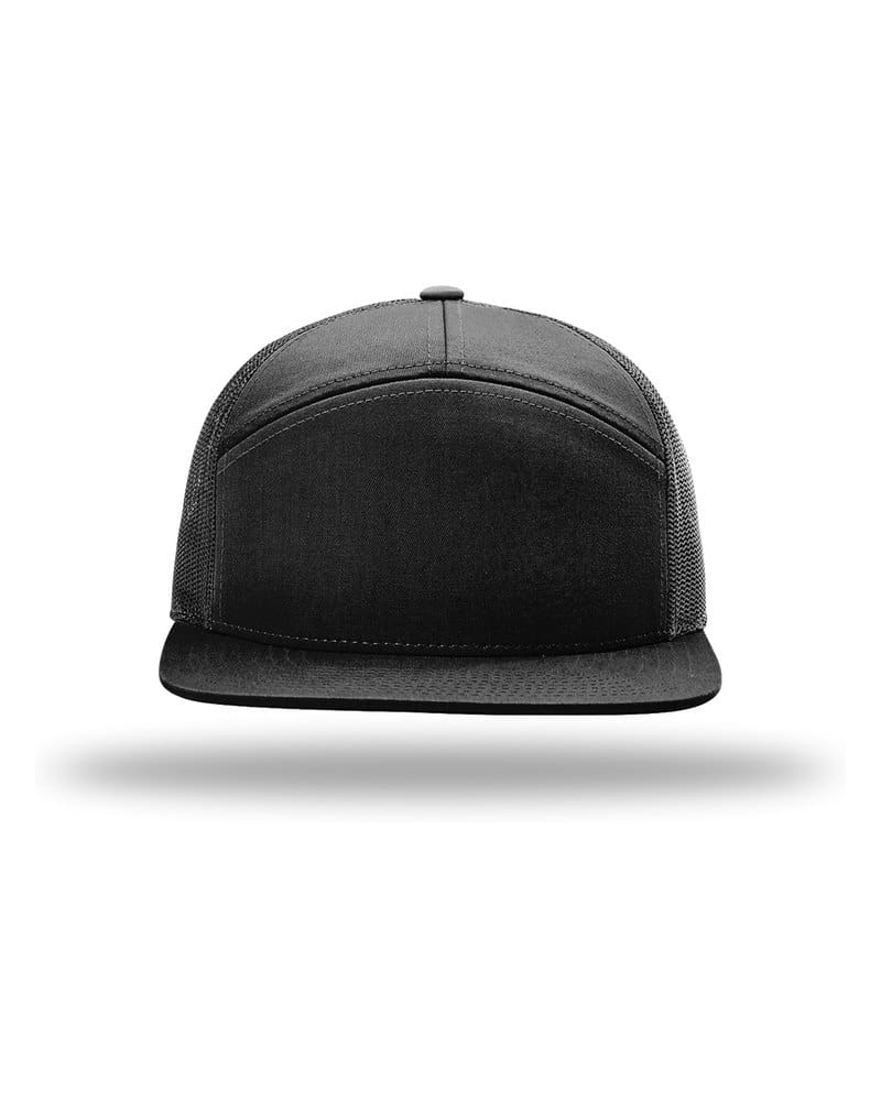 Richardson 168 7-Panel Trucker - Black front