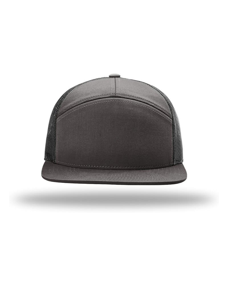 Richardson 168 7-Panel Trucker - Charcoal/Black front