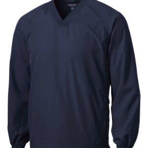Sport-Tek JST72 V-Neck Raglan Wind Shirt - True Navy front
