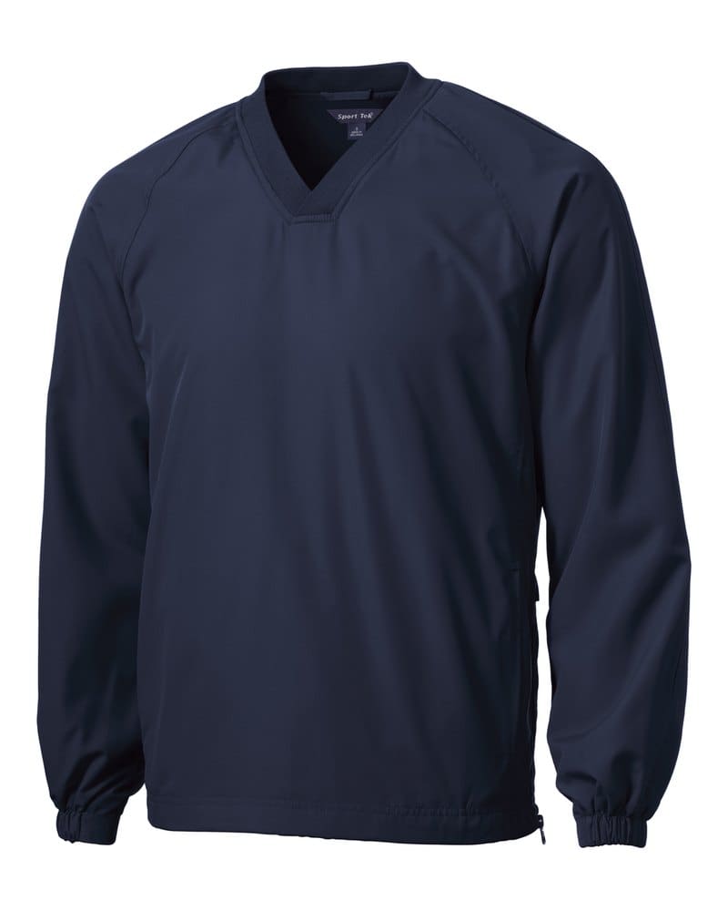 Sport-Tek JST72 V-Neck Raglan Wind Shirt - True Navy front
