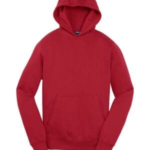 Sport-Tek YST254 Youth Pullover Hooded Sweatshirt - True Red front